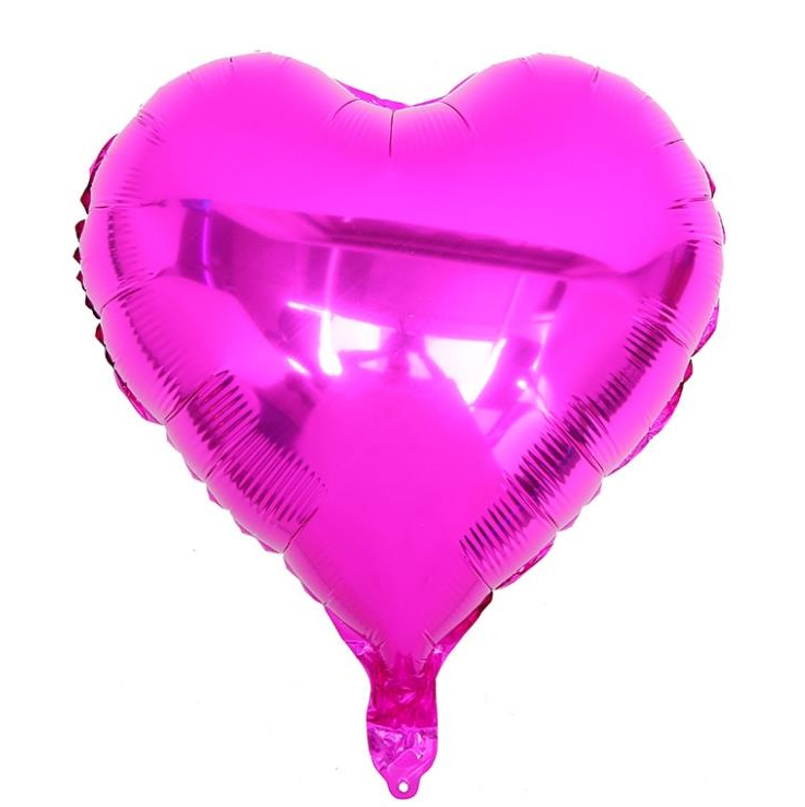 Kalp Fuşya Renk Folyo Balon 24 İNC